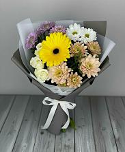 Букет цветов из:  Розы, Герберы и Хризантемы #REPLACE_PRED# Адлер