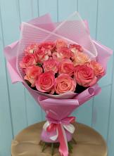 15 Розовых роз Равель в Адлер Букет 15 Розовых роз Равель в Адлер